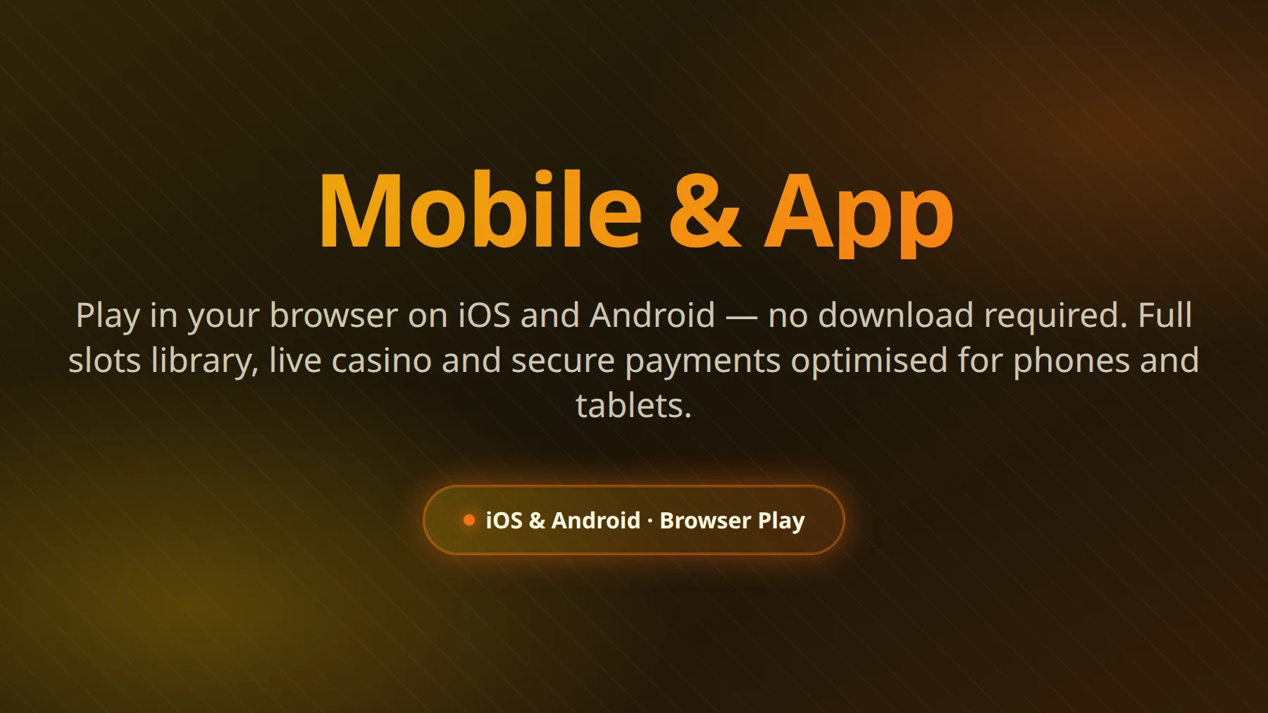 Las Vegas Casino UK mobile site running on iOS and Android browsers